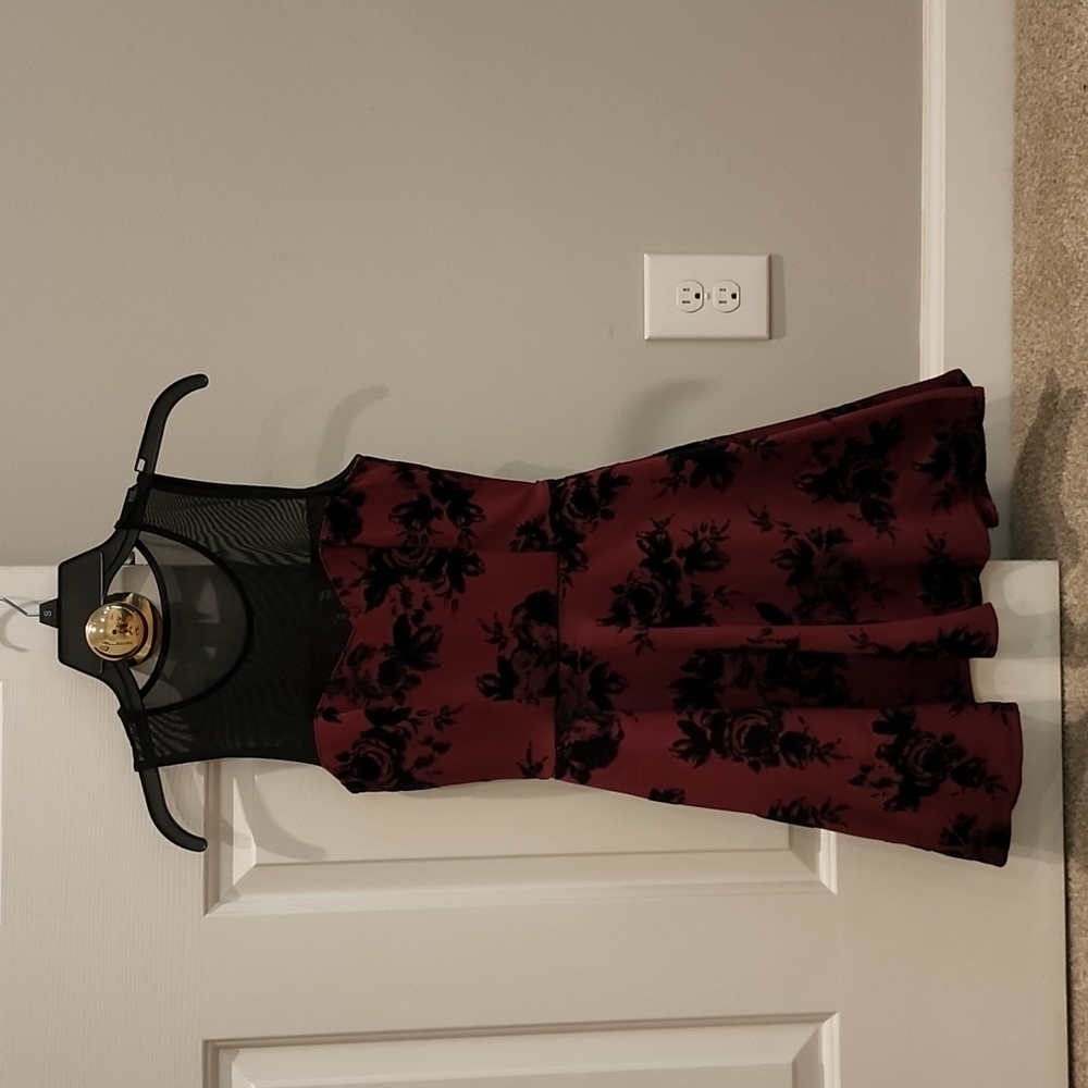 Trixxi Rockabilly Fit & Flare Illusion Dress
